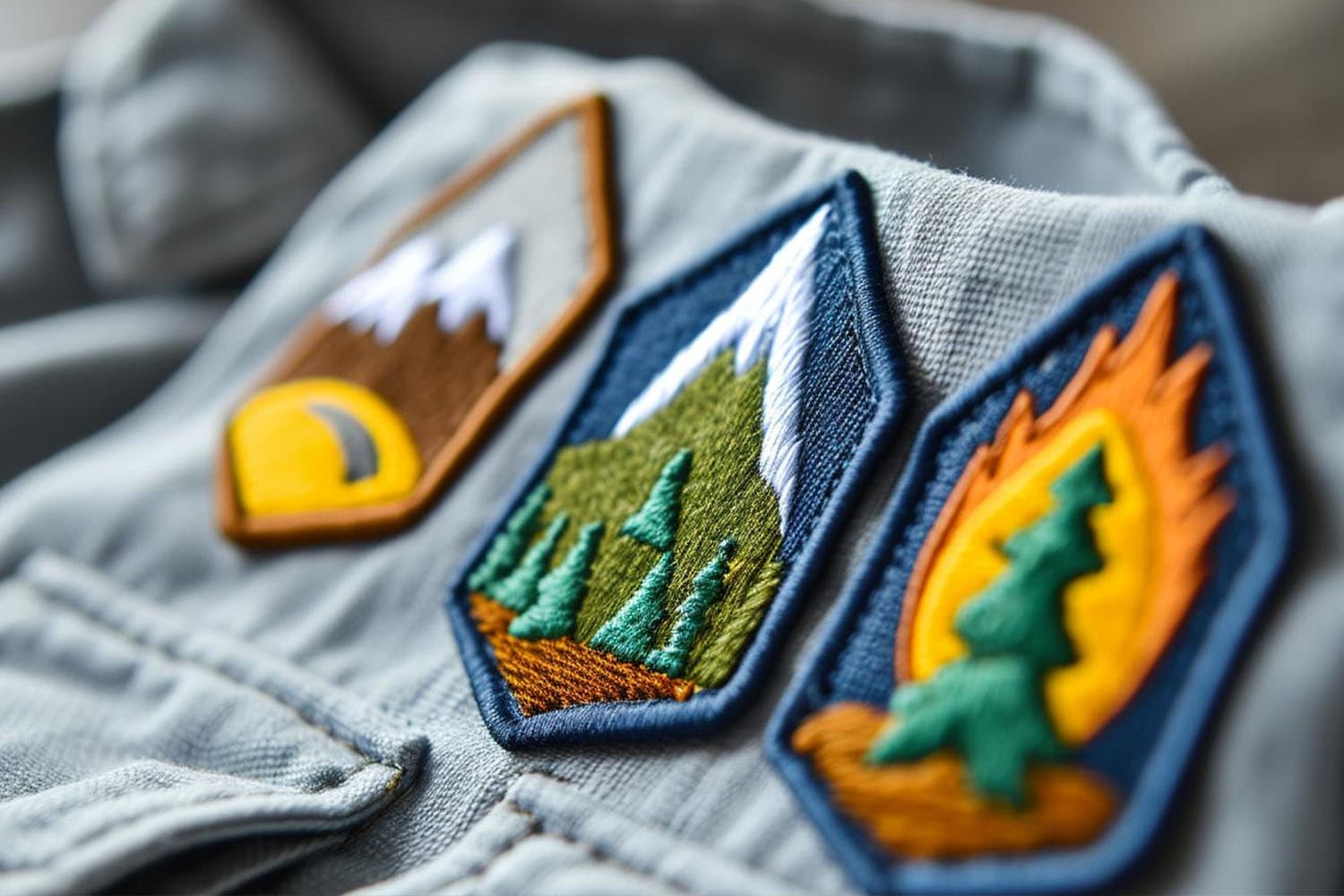 Side-by-side comparison of screen printed and embroidered custom apparel